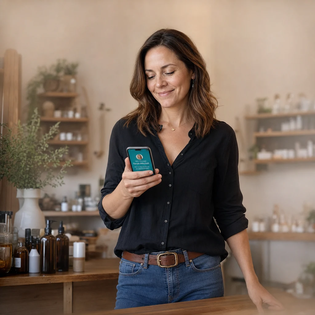 AI Search Optimization Cost: What You Pay and How to Measure It 2 A local business owner receiving a customer inquiry on their phone