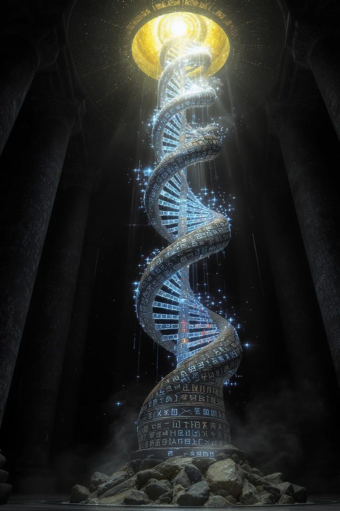 dna sacred cathedral evolution metaphor