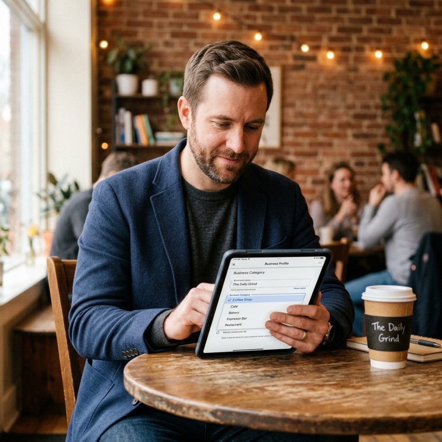 Google Business Profile Optimization: A Step-by-Step Checklist to Rank in the Local Pack 2 business owner selecting primary category in google business profile manager to improve local pack ranking