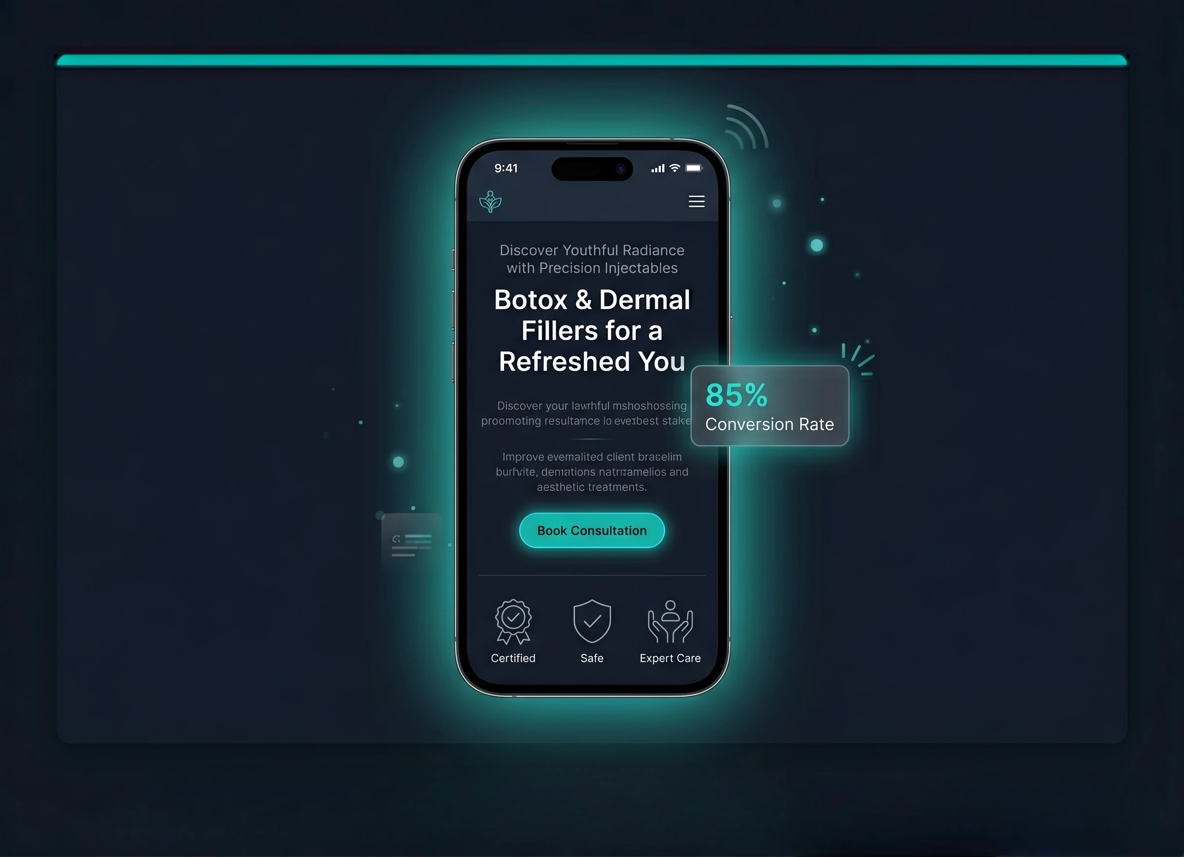 Google three pack search results for med spa marketing