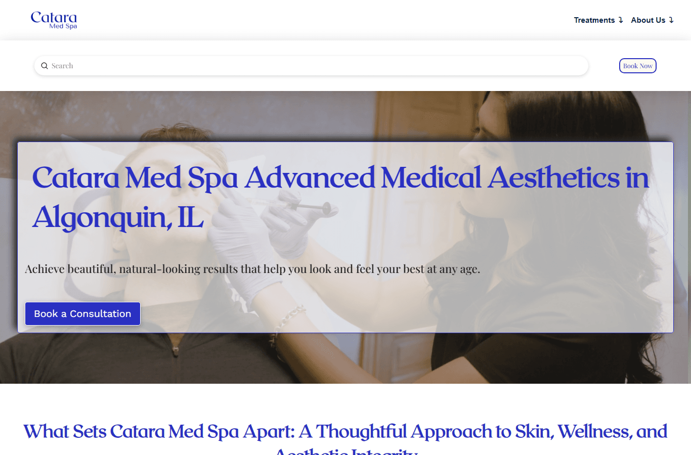 Monico T. De Mesa — Lead Web Developer | The Search Sherpa 3 Catara Med Spa website — built by Monico De Mesa for The Search Sherpa