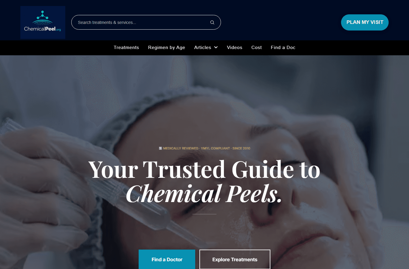 Monico T. De Mesa — Lead Web Developer | The Search Sherpa 7 ChemicalPeel.org website — built by Monico De Mesa for The Search Sherpa