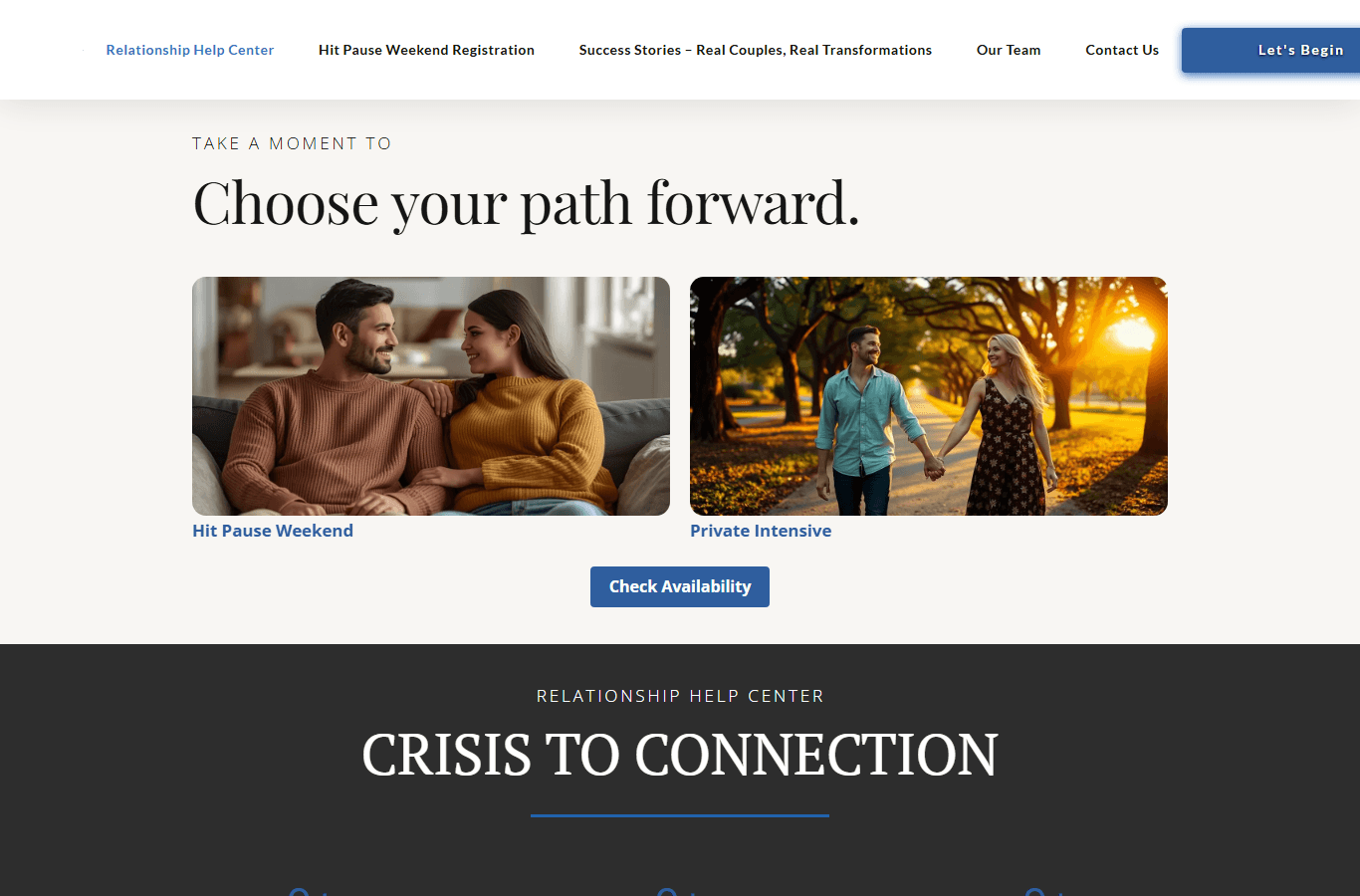 Monico T. De Mesa — Lead Web Developer | The Search Sherpa 8 The Relationship Help Center website — built by Monico De Mesa for The Search Sherpa