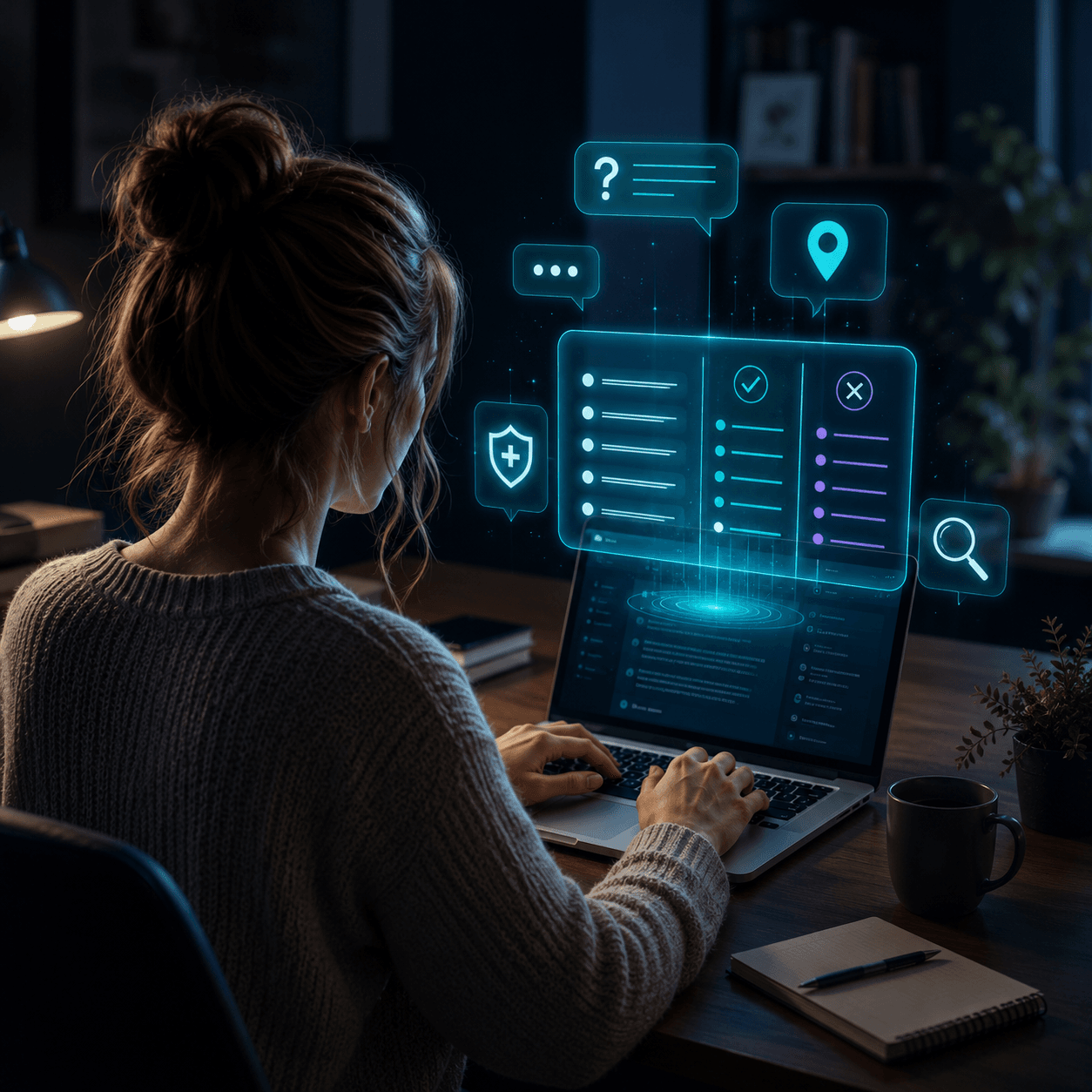 Ketamine Clinic Marketing 2 A person using an AI chat tool to research a credible ketamine clinic nearby